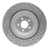 Dynamic Friction 2010-2024 Jaguar F-Type Rear Left Drilled & Slotted Geoperformance Rotor by Dynamic Friction Company 830-20027L
