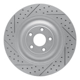 Dynamic Friction 2010-2024 Jaguar F-Type Rear Left Drilled & Slotted Geoperformance Rotor by Dynamic Friction Company 830-20027L