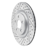 Dynamic Friction 2014-2021 Jaguar Xj Rear Left Drilled & Slotted Geoperformance Rotor by Dynamic Friction Company 830-20028L