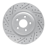 Dynamic Friction 2014-2021 Jaguar Xj Rear Left Drilled & Slotted Geoperformance Rotor by Dynamic Friction Company 830-20028L