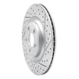 Dynamic Friction 2014-2021 Jaguar F-Type Rear Right Drilled & Slotted Geoperformance Rotor by Dynamic Friction Company 830-20028R