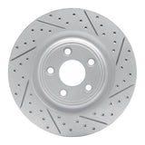 Dynamic Friction 2014-2021 Jaguar F-Type Rear Right Drilled & Slotted Geoperformance Rotor by Dynamic Friction Company 830-20028R