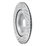 Dynamic Friction 2014-2021 Jaguar F-Type Rear Right Drilled & Slotted Geoperformance Rotor by Dynamic Friction Company 830-20028R