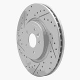 Dynamic Friction 2017-2020 Jaguar Xf Front Left Drilled & Slotted Geoperformance Rotor by Dynamic Friction Company 830-20031L