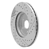 Dynamic Friction 2017-2020 Jaguar Xf Front Left Drilled & Slotted Geoperformance Rotor by Dynamic Friction Company 830-20031L