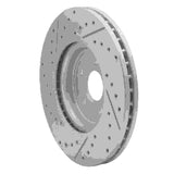 Dynamic Friction 2017-2020 Jaguar Xf Front Right Drilled & Slotted Geoperformance Rotor by Dynamic Friction Company 830-20031R