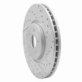 Dynamic Friction 2016-2024 Jaguar Xf Front Right Drilled & Slotted Geoperformance Rotor by Dynamic Friction Company 830-20032R