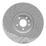 Dynamic Friction 2016-2024 Jaguar Xf Front Right Drilled & Slotted Geoperformance Rotor by Dynamic Friction Company 830-20032R