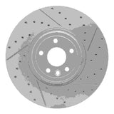 Dynamic Friction 2016-2024 Jaguar Xf Front Right Drilled & Slotted Geoperformance Rotor by Dynamic Friction Company 830-20032R