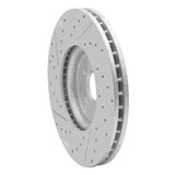 Dynamic Friction 2016-2024 Jaguar Xf Front Right Drilled & Slotted Geoperformance Rotor by Dynamic Friction Company 830-20032R
