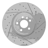 Dynamic Friction 2017-2020 Jaguar Xe Front Right Drilled & Slotted Geoperformance Rotor by Dynamic Friction Company 830-20033R