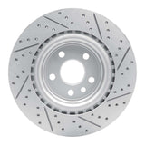 Dynamic Friction 2017-2020 Jaguar Xe Rear Left Drilled & Slotted Geoperformance Rotor by Dynamic Friction Company 830-20034L