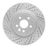 Dynamic Friction 2017-2020 Jaguar Xe Rear Left Drilled & Slotted Geoperformance Rotor by Dynamic Friction Company 830-20034L