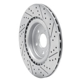 Dynamic Friction 2017-2020 Jaguar Xe Rear Left Drilled & Slotted Geoperformance Rotor by Dynamic Friction Company 830-20034L