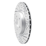 Dynamic Friction 2017-2020 Jaguar I-Pace Rear Right Drilled & Slotted Geoperformance Rotor by Dynamic Friction Company 830-20034R