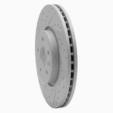 Dynamic Friction 2017-2019 Jaguar Xe Front Left Drilled & Slotted Geoperformance Rotor by Dynamic Friction Company 830-20036L