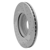 Dynamic Friction 2017-2019 Jaguar Xe Front Left Drilled & Slotted Geoperformance Rotor by Dynamic Friction Company 830-20036L