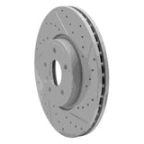 Dynamic Friction 2017-2019 Jaguar Xe Front Right Drilled & Slotted Geoperformance Rotor by Dynamic Friction Company 830-20036R