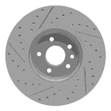 Dynamic Friction 2017-2019 Jaguar Xe Front Right Drilled & Slotted Geoperformance Rotor by Dynamic Friction Company 830-20036R