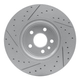 Dynamic Friction 2017-2019 Jaguar F-Pace Front Right Drilled & Slotted Geoperformance Rotor by Dynamic Friction Company 830-20038R