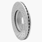Dynamic Friction 2017-2019 Jaguar F-Pace Front Right Drilled & Slotted Geoperformance Rotor by Dynamic Friction Company 830-20038R