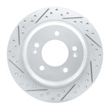 Dynamic Friction 2013-2026 Hyundai Azera Rear Left Drilled & Slotted Geoperformance Rotor by Dynamic Friction Company 830-21014L