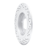Dynamic Friction 2013-2026 Hyundai Azera Rear Left Drilled & Slotted Geoperformance Rotor by Dynamic Friction Company 830-21014L