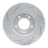 Dynamic Friction 2013-2026 Hyundai Kona Rear Right Drilled & Slotted Geoperformance Rotor by Dynamic Friction Company 830-21014R