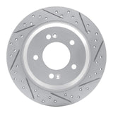 Dynamic Friction 2013-2026 Hyundai Kona Rear Right Drilled & Slotted Geoperformance Rotor by Dynamic Friction Company 830-21014R