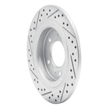 Dynamic Friction 2013-2026 Hyundai Kona Rear Right Drilled & Slotted Geoperformance Rotor by Dynamic Friction Company 830-21014R