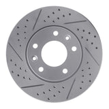 Dynamic Friction 2003-2005 Kia Sedona Front Right Drilled & Slotted Geoperformance Rotor by Dynamic Friction Company 830-21022R