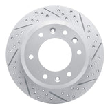 Dynamic Friction 2006-2014 Hyundai Entourage Rear Right Drilled & Slotted Geoperformance Rotor by Dynamic Friction Company 830-21024R
