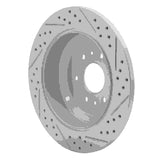 Dynamic Friction 2009-2010 Kia Borrego Rear Left Drilled & Slotted Geoperformance Rotor by Dynamic Friction Company 830-21027L