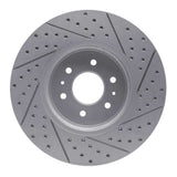 Dynamic Friction 2009-2010 Kia Borrego Front Left Drilled & Slotted Geoperformance Rotor by Dynamic Friction Company 830-21028L