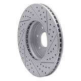 Dynamic Friction 2009-2010 Kia Borrego Front Left Drilled & Slotted Geoperformance Rotor by Dynamic Friction Company 830-21028L