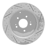 Dynamic Friction 2015-2020 Kia Sorento Rear Left Drilled & Slotted Geoperformance Rotor by Dynamic Friction Company 830-21029L