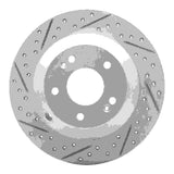 Dynamic Friction 2015-2020 Kia Sorento Rear Left Drilled & Slotted Geoperformance Rotor by Dynamic Friction Company 830-21029L