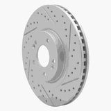 Dynamic Friction 2015-2020 Kia Sorento Front Right Drilled & Slotted Geoperformance Rotor by Dynamic Friction Company 830-21030R