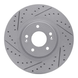 Dynamic Friction 2015-2021 Kia Sedona Front Left Drilled & Slotted Geoperformance Rotor by Dynamic Friction Company 830-21031L
