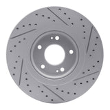 Dynamic Friction 2015-2021 Kia Sedona Front Right Drilled & Slotted Geoperformance Rotor by Dynamic Friction Company 830-21031R
