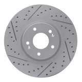 Dynamic Friction 2015-2021 Kia Sedona Front Right Drilled & Slotted Geoperformance Rotor by Dynamic Friction Company 830-21031R