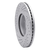 Dynamic Friction 2015-2021 Kia Sedona Front Right Drilled & Slotted Geoperformance Rotor by Dynamic Friction Company 830-21031R