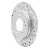 Dynamic Friction 2017-2025 Hyundai Veloster Rear Left Drilled & Slotted Geoperformance Rotor by Dynamic Friction Company 830-21034L