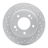 Dynamic Friction 2017-2025 Hyundai Veloster Rear Left Drilled & Slotted Geoperformance Rotor by Dynamic Friction Company 830-21034L