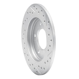 Dynamic Friction 2017-2025 Hyundai Veloster Rear Left Drilled & Slotted Geoperformance Rotor by Dynamic Friction Company 830-21034L