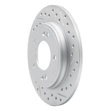 Dynamic Friction 2017-2025 Hyundai Veloster Rear Right Drilled & Slotted Geoperformance Rotor by Dynamic Friction Company 830-21034R