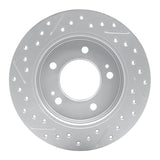 Dynamic Friction 2017-2025 Hyundai Veloster Rear Right Drilled & Slotted Geoperformance Rotor by Dynamic Friction Company 830-21034R