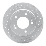 Dynamic Friction 2017-2025 Hyundai Veloster Rear Right Drilled & Slotted Geoperformance Rotor by Dynamic Friction Company 830-21034R