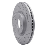 Dynamic Friction 2017-2020 Kia Cadenza Front Right Drilled & Slotted Geoperformance Rotor by Dynamic Friction Company 830-21035R