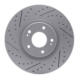 Dynamic Friction 2017-2020 Kia Cadenza Front Right Drilled & Slotted Geoperformance Rotor by Dynamic Friction Company 830-21035R